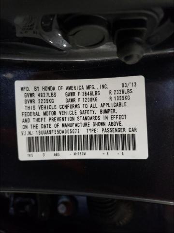 2013 ACURA TL TECH 19UUA9F55DA005072