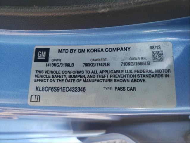 2014 CHEVROLET SPARK 2LT KL8CF6S91EC432346