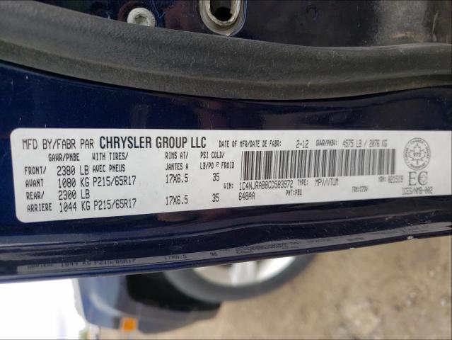2012 JEEP PATRIOT 1C4NJRAB8CD583972
