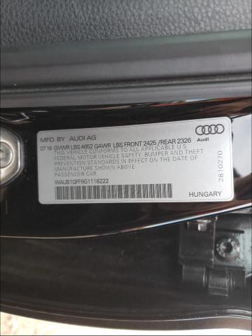 2016 AUDI S3 PREMIUM WAUB1GFF9G1118222