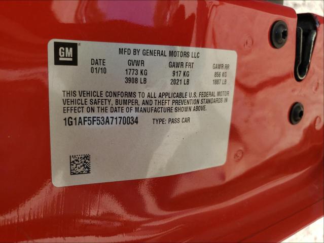 2010 CHEVROLET COBALT 2LT 1G1AF5F53A7170034