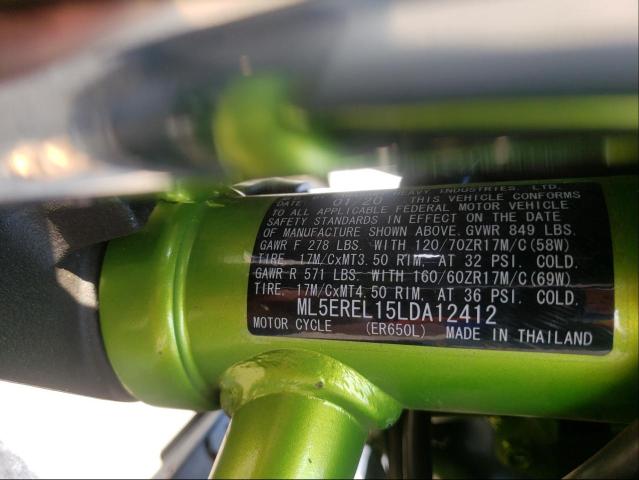 2020 KAWASAKI ER650 L ML5EREL15LDA12412