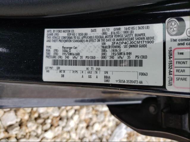 2012 FORD FIESTA SEL 3FADP4CJ0CM171900