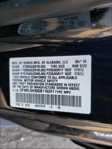 2016 HONDA ODYSSEY SE 5FNRL5H30GB116241