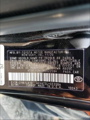 2021 TOYOTA CAMRY XLE 4T1F11BK1MU022594