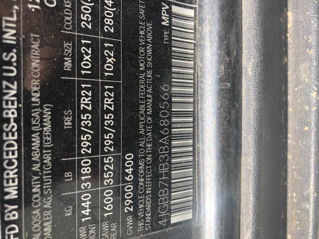 2011 MERCEDES-BENZ ML 63 AMG 4JGBB7HB3BA680566