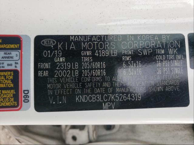 2019 KIA NIRO FE KNDCB3LC7K5264319
