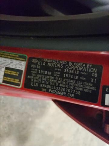 2011 KIA RIO BASE KNADH5A35B6767758