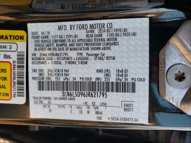 2018 LINCOLN MKZ SELECT 3LN6L5D96JR621795
