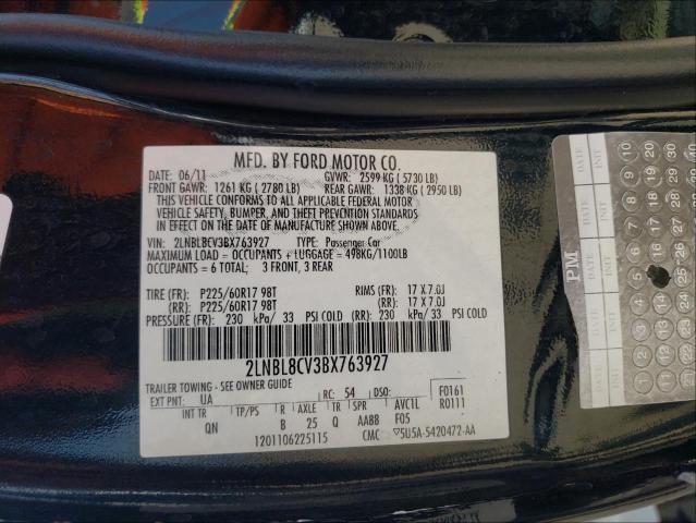 2011 LINCOLN TOWN CAR S 2LNBL8CV3BX763927