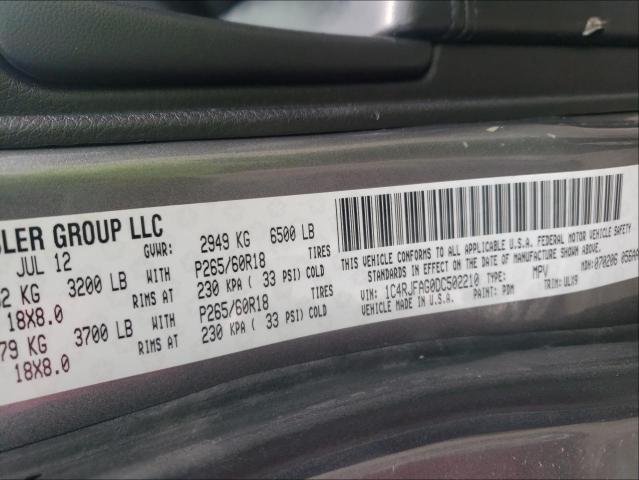 2013 JEEP GRAN CHERO 1C4RJFAG0DC502210