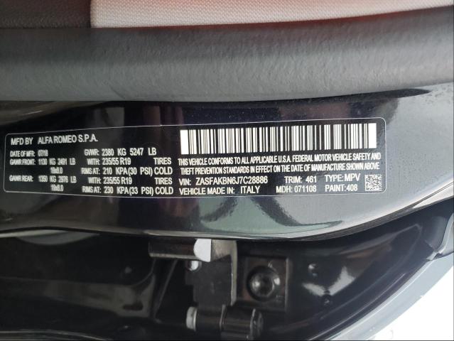 2018 ALFA ROMEO STELVIO TI ZASFAKBN6J7C28886