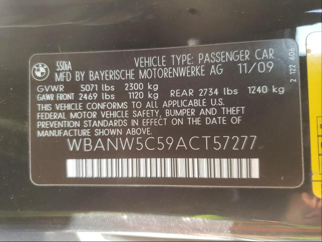 2010 BMW 550 I WBANW5C59ACT57277