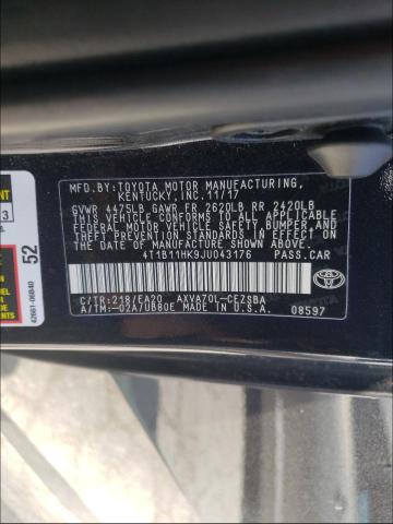 2018 TOYOTA CAMRY LE/S 4T1B11HK9JU043176