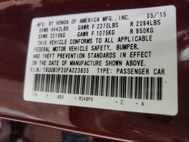 2015 ACURA TLX 19UUB1F30FA023835