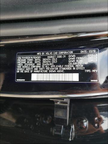 2019 VOLVO XC90 T5 MO YV4102CK1K1504581