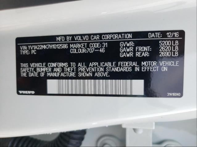 2017 VOLVO S90 T6 MOM YV1A22MK7H1012586