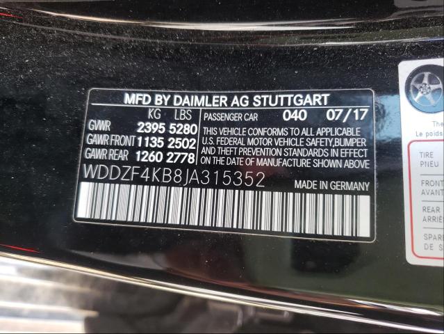 2018 MERCEDES-BENZ E300 WDDZF4KB8JA315352