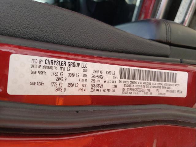 2013 DODGE DURANGO CR 1C4RDHDG9DC667817
