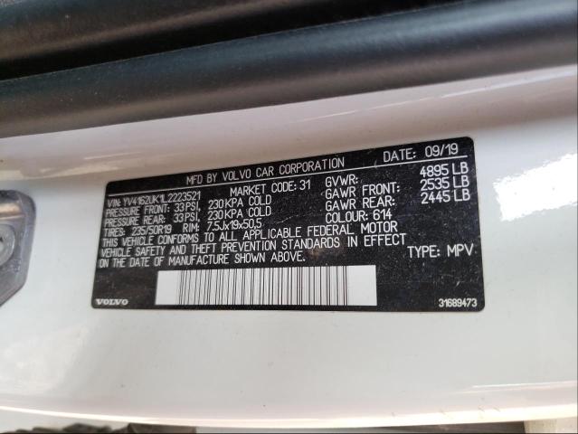 2020 VOLVO XC40 T5 MO YV4162UK1L2223521