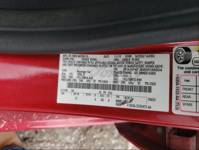 2011 FORD FIESTA SES 3FADP4FJ6BM159504