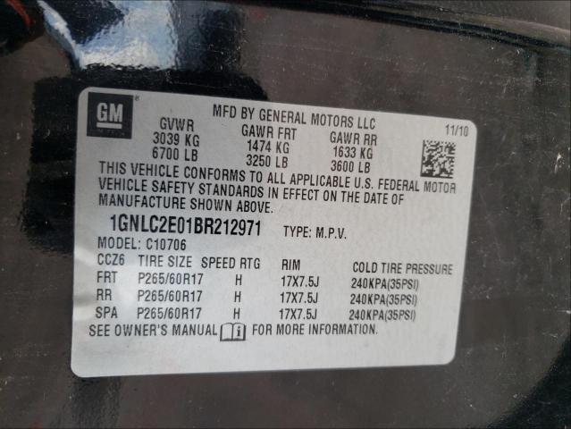 2011 CHEVROLET TAHOE POLI 1GNLC2E01BR212971