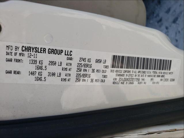 2012 DODGE RAM VAN 2C4JDGAG5CR217258