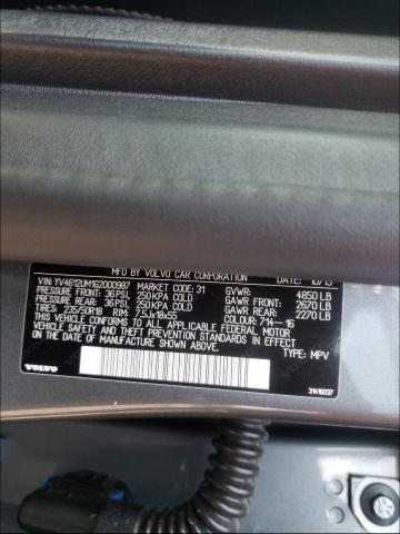 2016 VOLVO S60 CROSS YV4612UM1G2000987