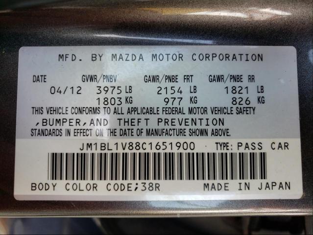 2012 MAZDA 3 I JM1BL1V88C1651900