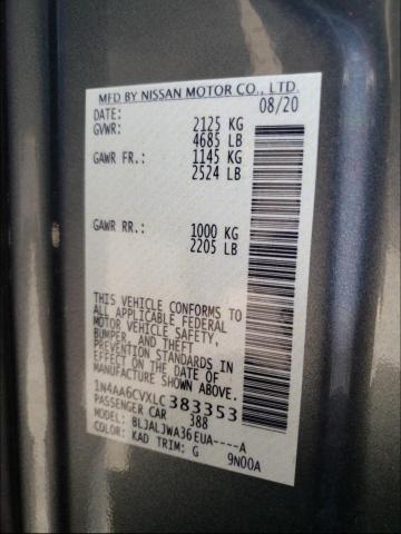 2020 NISSAN MAXIMA SV 1N4AA6CVXLC383353