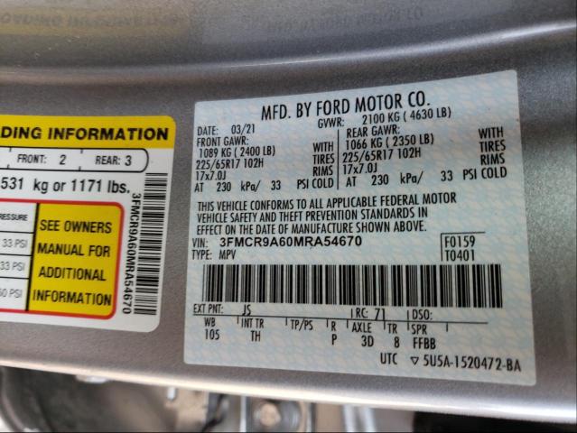 2021 FORD BRONCO SPO 3FMCR9A60MRA54670