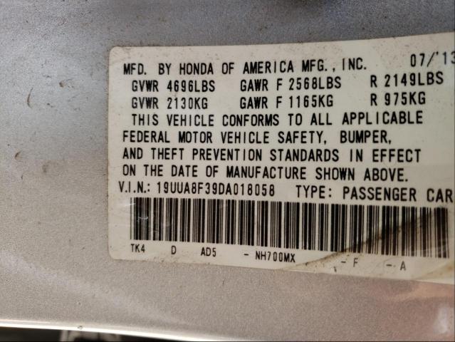 2013 ACURA TL SE 19UUA8F39DA018058