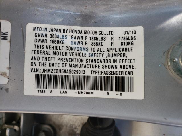 2010 HONDA INSIGHT LX JHMZE2H58AS029013
