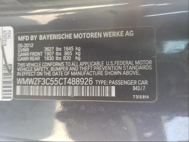 2012 MINI COOPER CLU WMWZF3C55CT488926