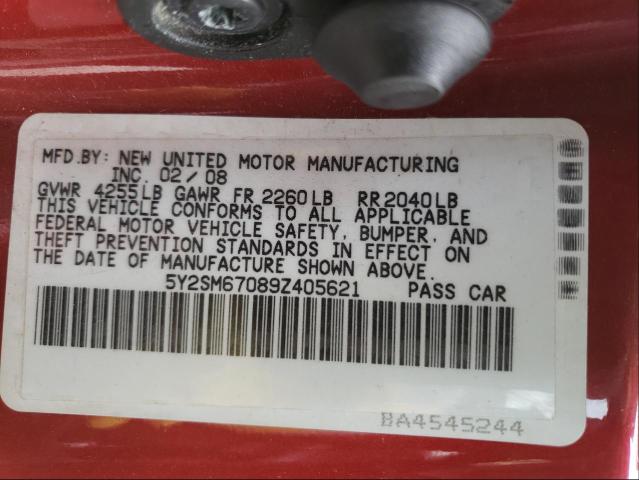 Auction sale of the 2009 PONTIAC VIBE , vin: 5Y2SM67089Z405621, lot number: 55373911