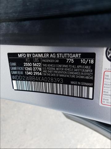 2019 MERCEDES-BENZ CLS AMG 53 WDD2J6BB4KA028393