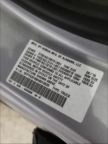 2017 HONDA RIDGELINE 5FPYK3F69HB010539