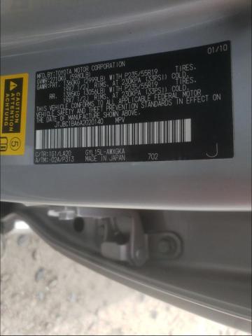 2010 LEXUS RX 450 JTJBC1BA6A2020140