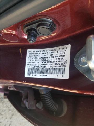 2019 HONDA INSIGHT LX 19XZE4F10KE008867