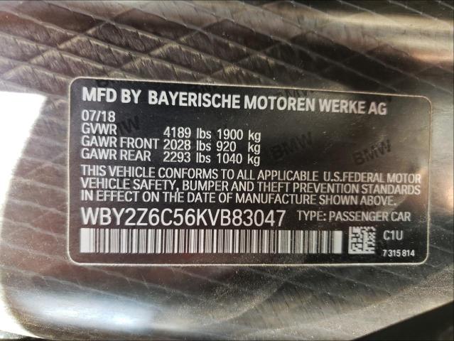 VIN WBY2Z6C56KVB83047 2019 BMW I8 no.10