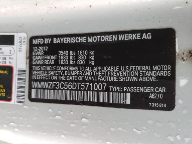 2013 MINI COOPER CLU WMWZF3C56DT571007