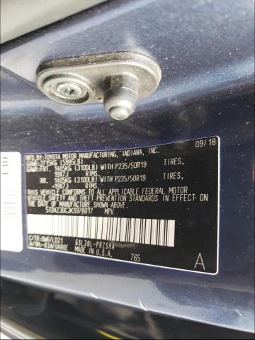 2019 TOYOTA SIENNA SE 5TDXZ3DC3KS978017
