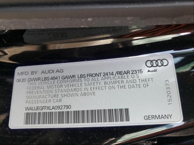 2020 AUDI A3 S-LINE WAUJEGFFXLA092790