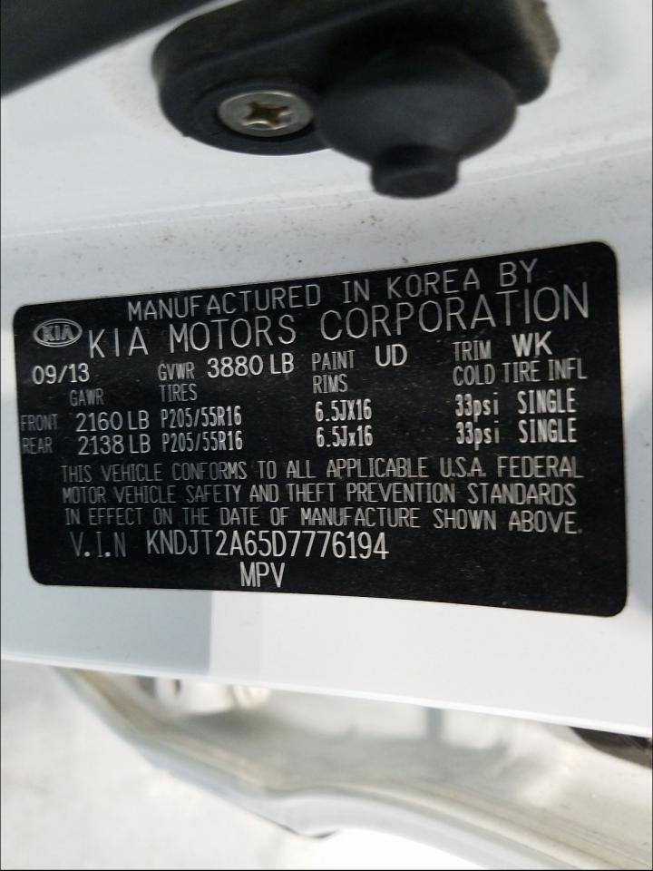 2013 Kia Soul + VIN: KNDJT2A65D7776194 Lot: 55774771