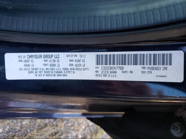 2012 DODGE AVENGER SX 1C3CDZCBXCN177928