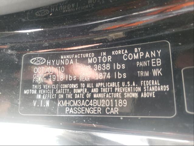 2011 HYUNDAI ACCENT GL KMHCM3AC4BU201189