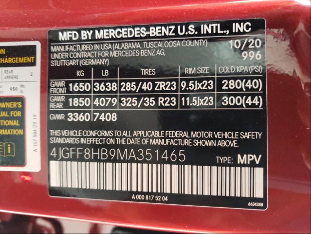 2021 MERCEDES-BENZ GLS MERCED 4JGFF8HB9MA351465