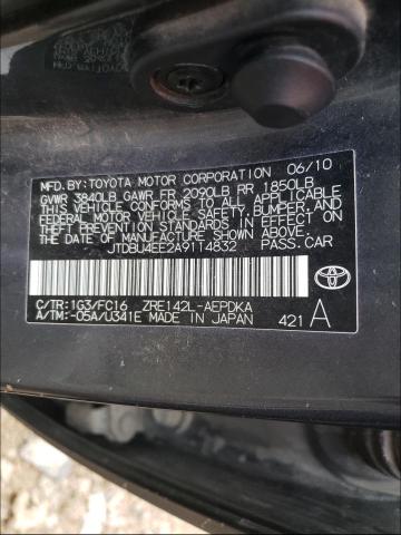 2010 TOYOTA COROLLA BA JTDBU4EE2A9114832