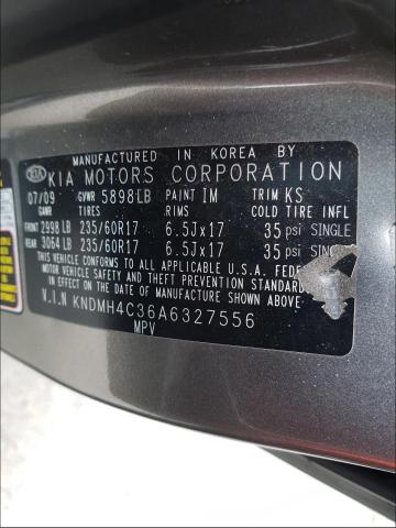 2010 KIA SEDONA EX KNDMH4C36A6327556