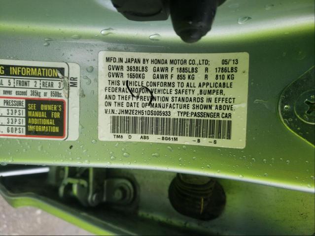 2013 HONDA INSIGHT LX JHMZE2H51DS005933